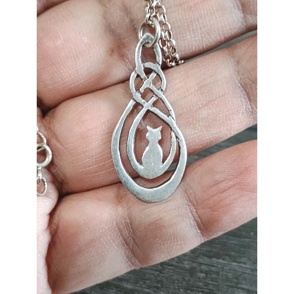 Lost Cat Rhiannon Celtic Knot Sterling Silver Pendant & Necklace